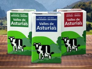 Leche valles de Asturias tres tipos 1litro